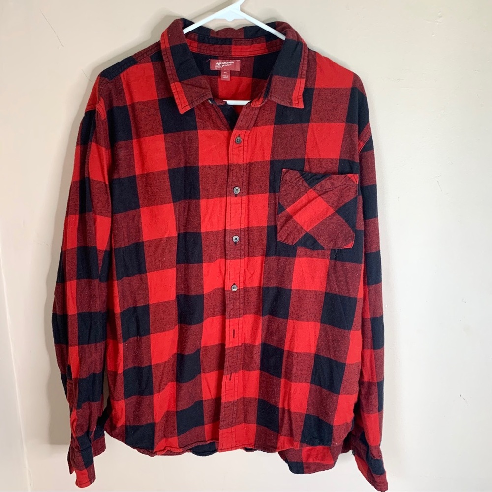 Red and Black Buffalo Check Long Sleeve Shirt